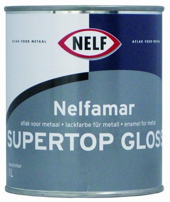 NELFAMAR SUPERTOP GLOSS KLEUR UIT GL/RD, 1 ltr.  1 LITER